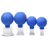 Silicone Facial Cupping Set (4 pcs/set) Blue 美容罐 蓝色